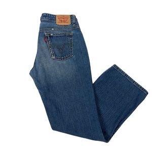 Levi’s Vintage Y2K 515 Boot Cut, Low Rise Jeans, fantastic distressing/color👖